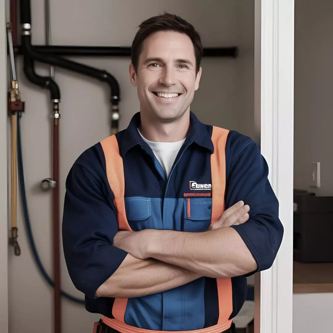 Image of an ORANJEGROEP worker-plumber