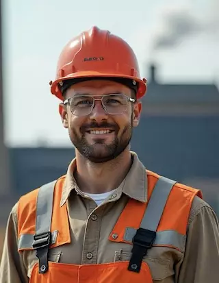 Portrait of Piotr, Groundworker at ORANJEGROEP